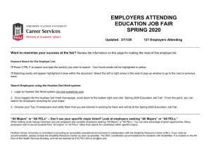 Employers Attending Education Job Fair Spring 2020