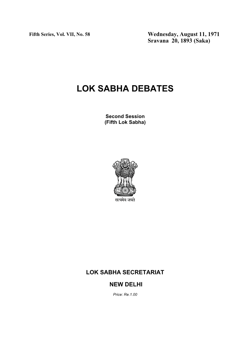 Lok Sabha Debates