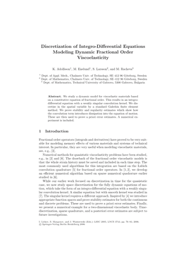 Discretization of Integro-Differential Equations