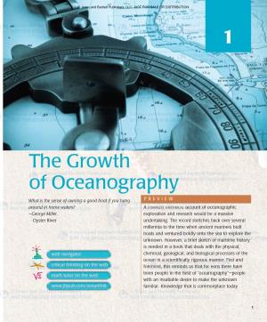 The Growth of Oceanography 1