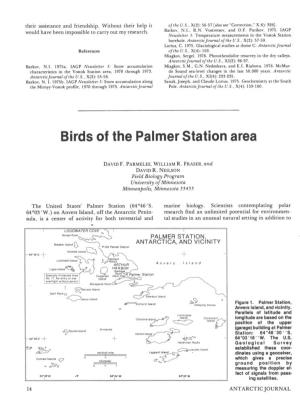 Birds of the Palmer Station Area