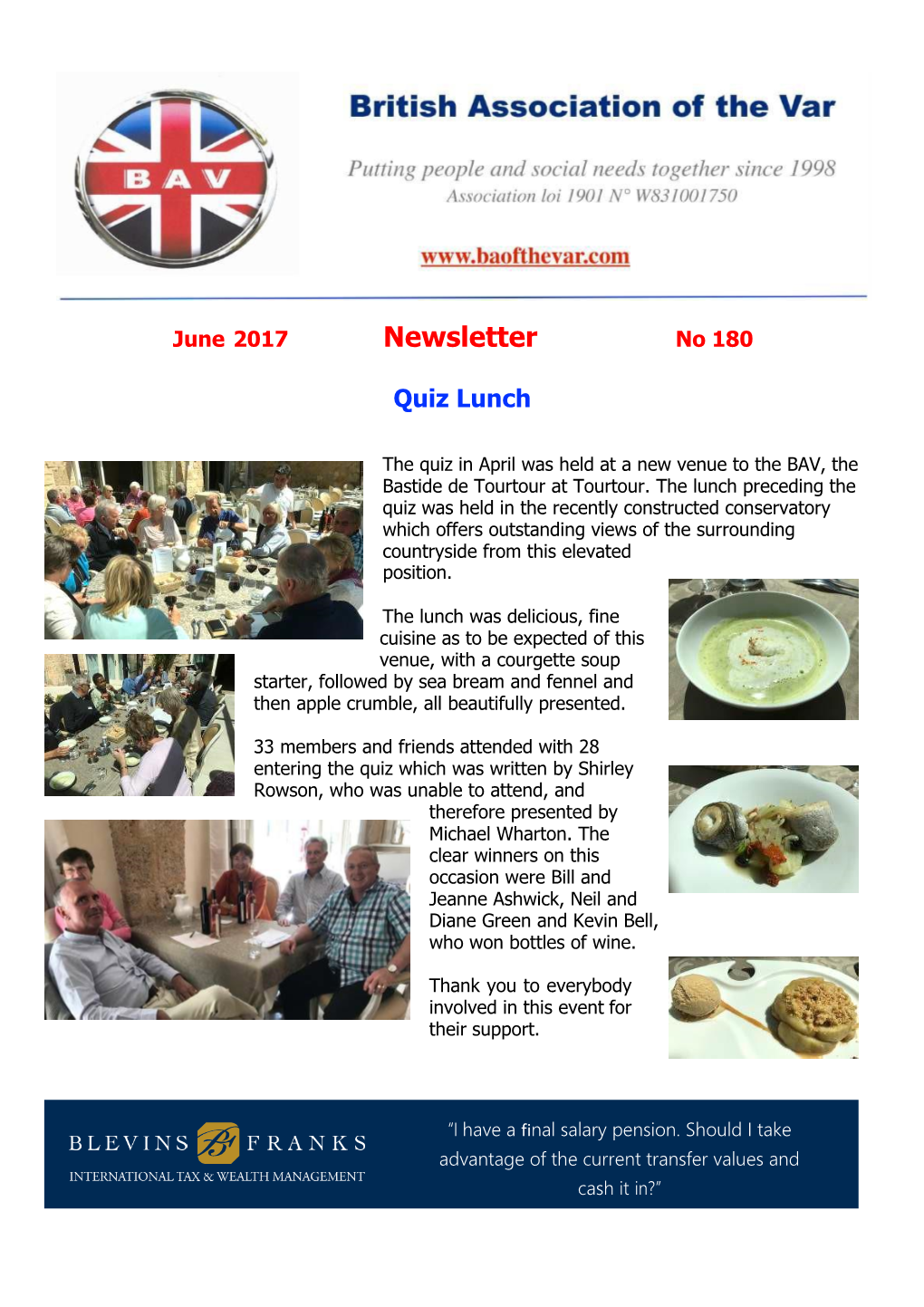 Newsletter No 180