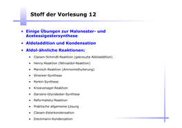 Stoff Der Vorlesung 12