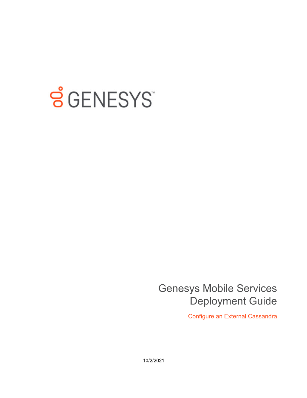 Genesys Mobile Services Deployment Guide
