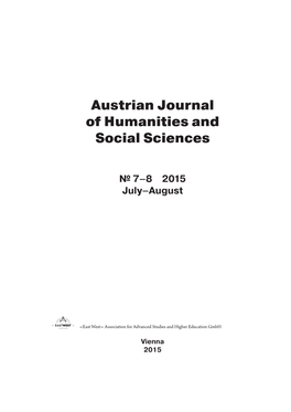 Austrian Journal of Humanities and Social Sciences