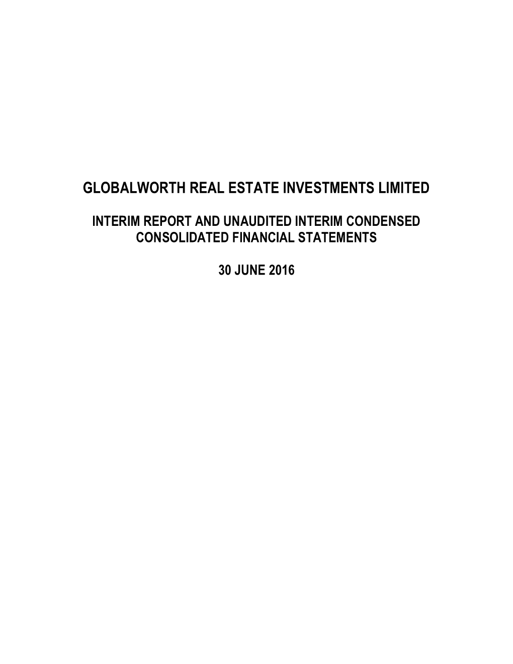 Globalworth Real Estate Investments Limited