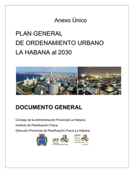 Plan General De Ordenamiento Urbano De La Ciudad De La Habana