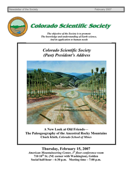 Newsletter of the Society February 2007