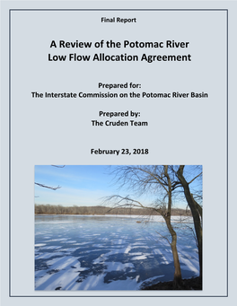 A Review of the Potomac River Low Flow Allocation Agreement