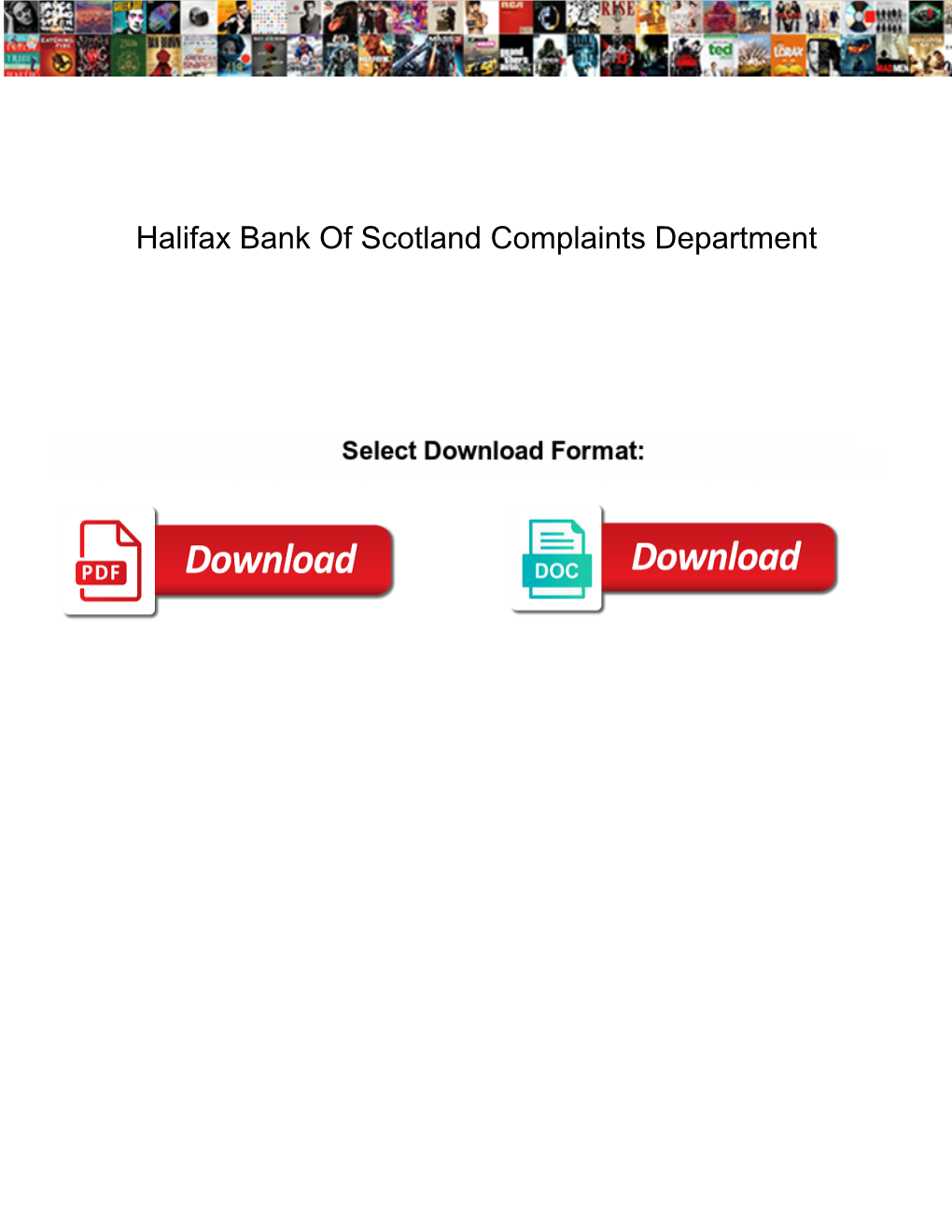 Halifax Bank of Scotland Complaints Department