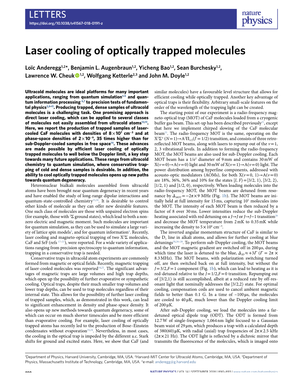 Laser Cooling of Optically Trapped Molecules