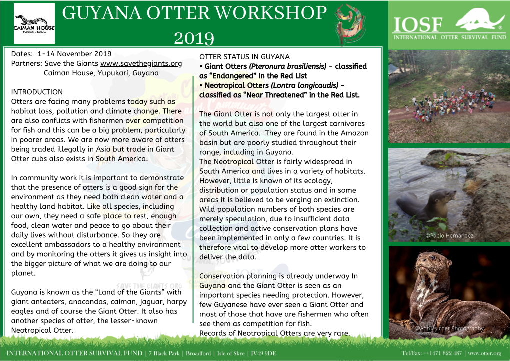 Guyana Workshop Report