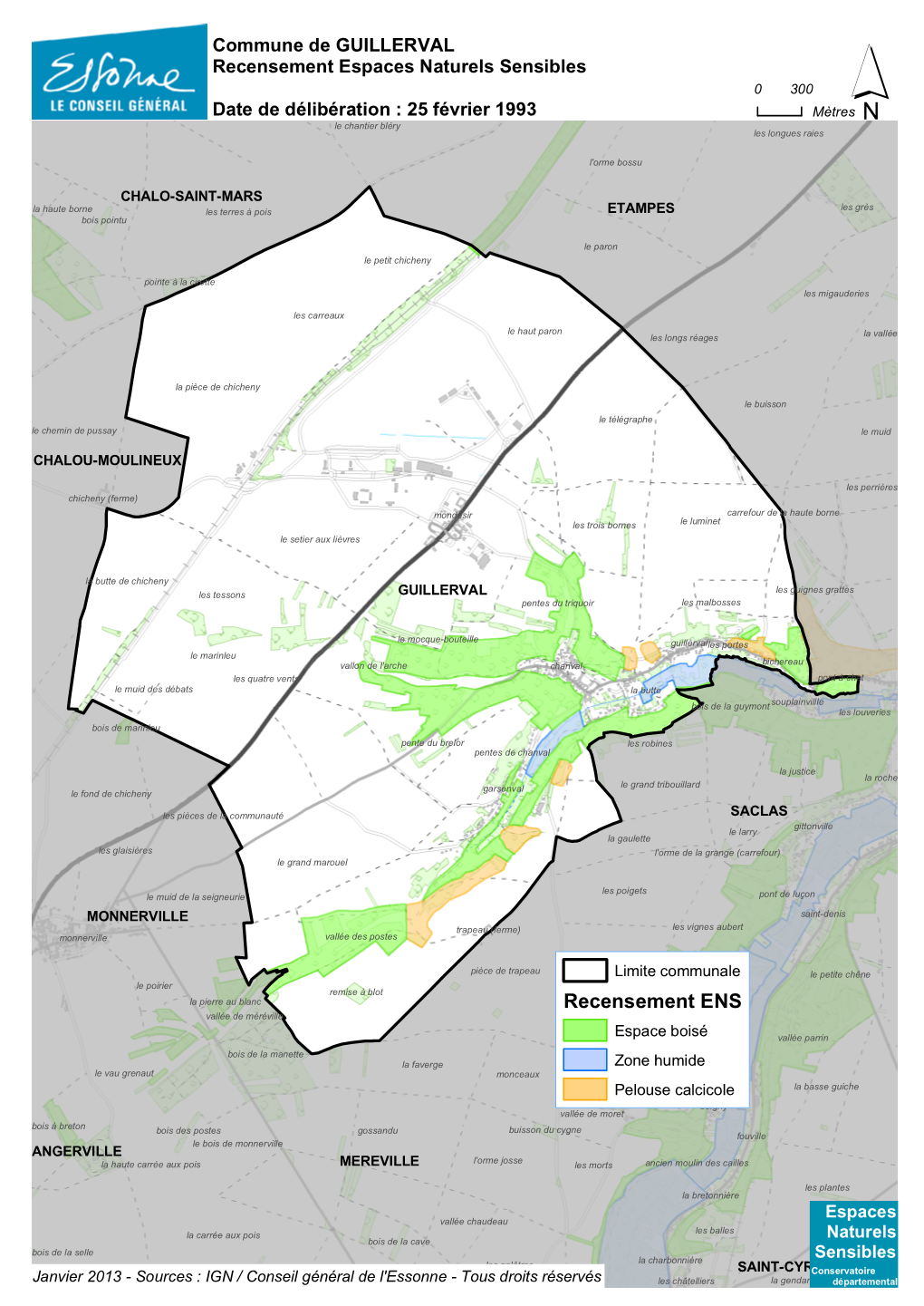 Commune De GUILLERVAL Recensement Espaces Naturels Sensibles Date De Délibération