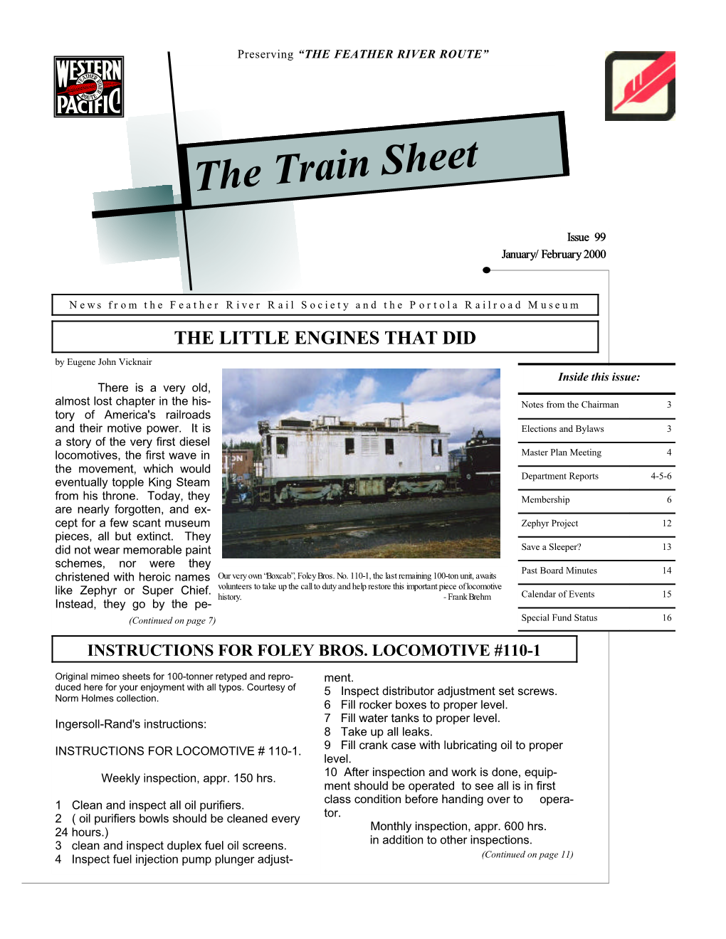 The Train Sheet