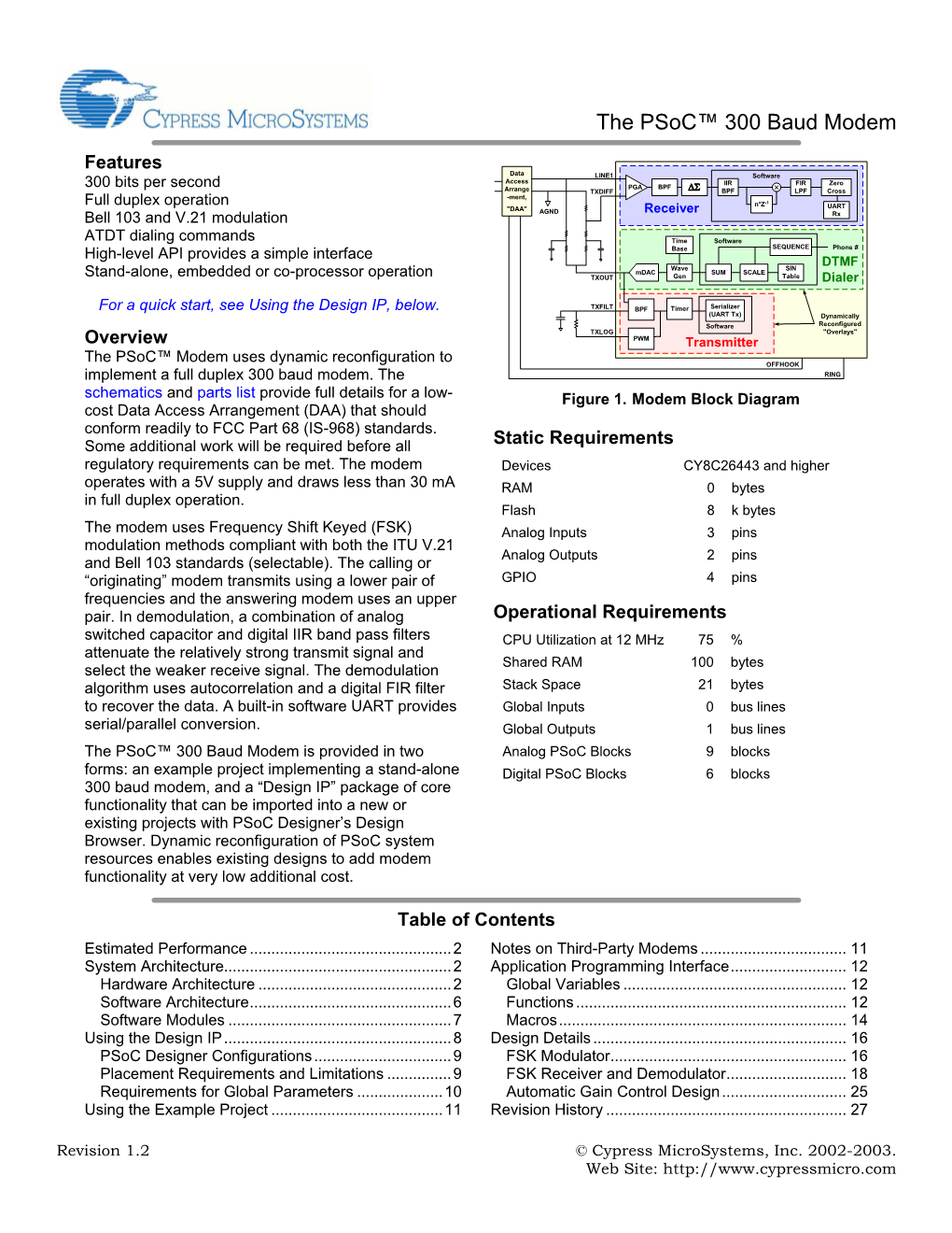 Psoc Modem Design Package Documentation