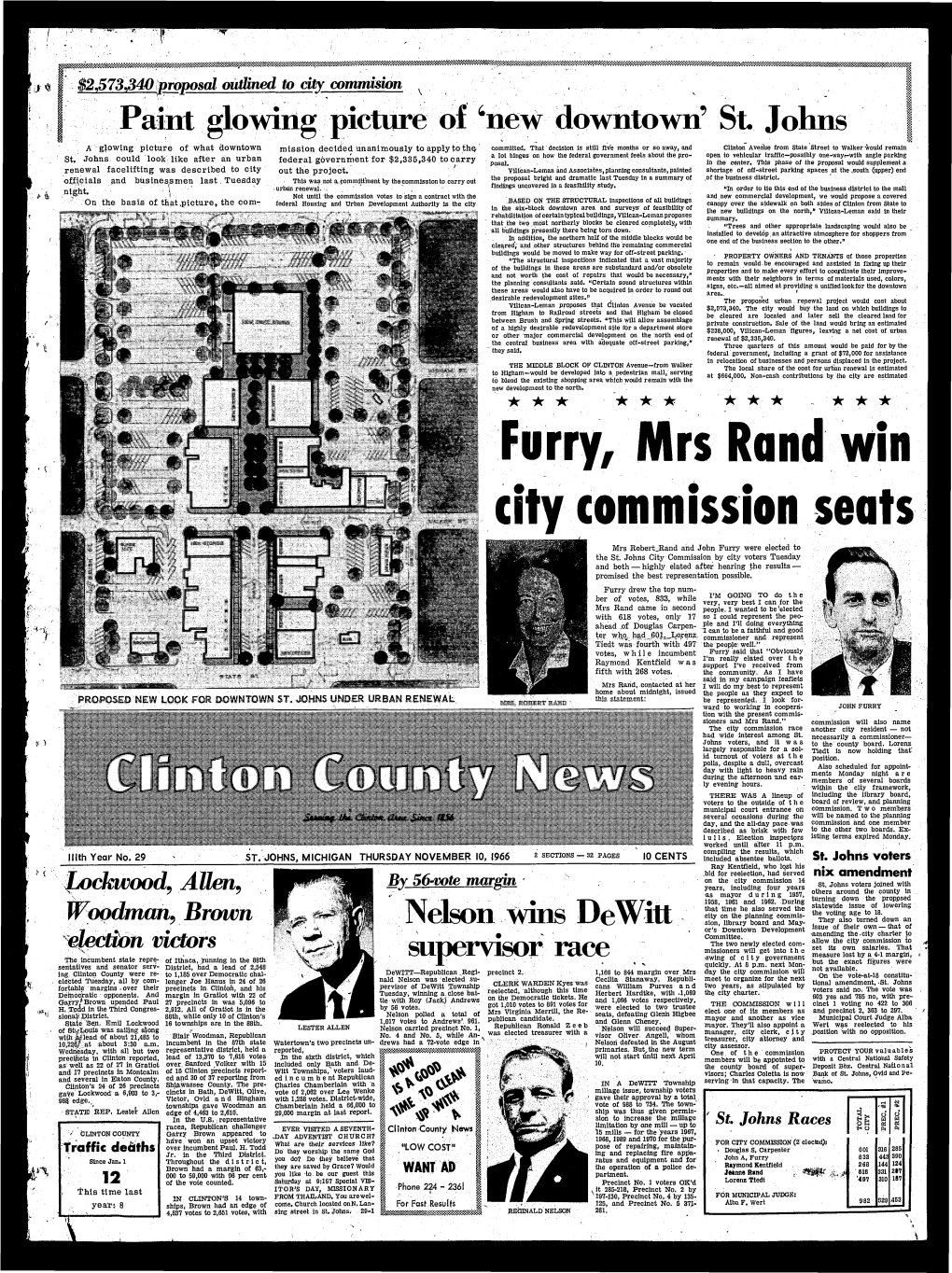 NOVEMBER 10, 1966 SECTIONS-32 PAGES IQ CENTS Included Absentee Ballots