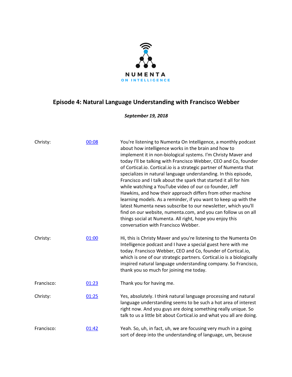Natural Language Understanding with Francisco Webber