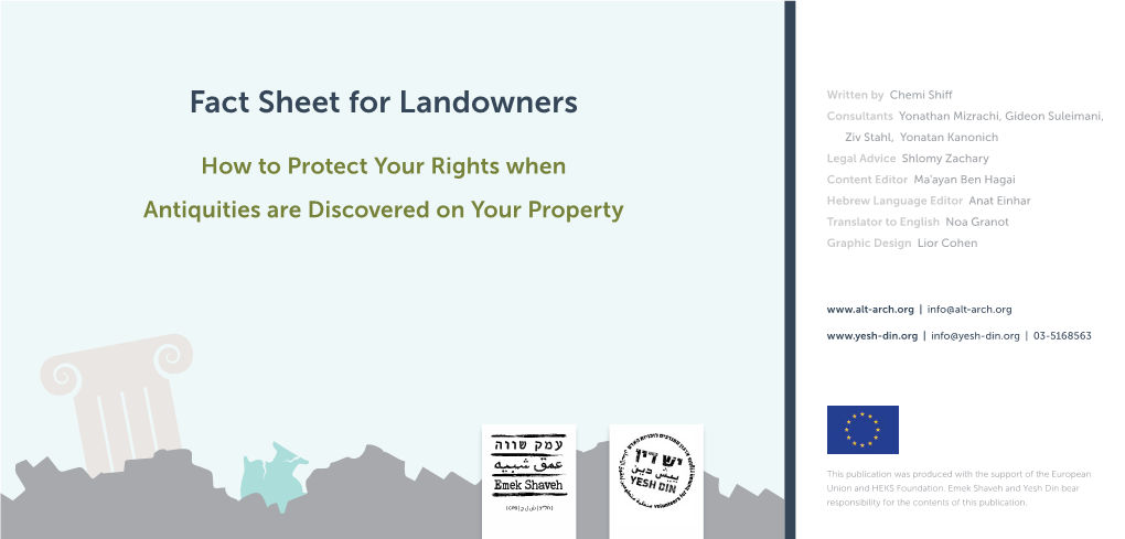Fact Sheet for Landowners