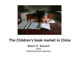 The Children's Book Market in China