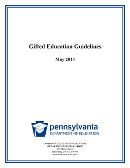 Gifted Education Guidelines