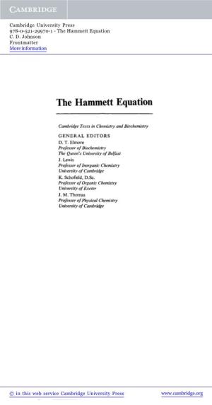 The Hammett Equation C