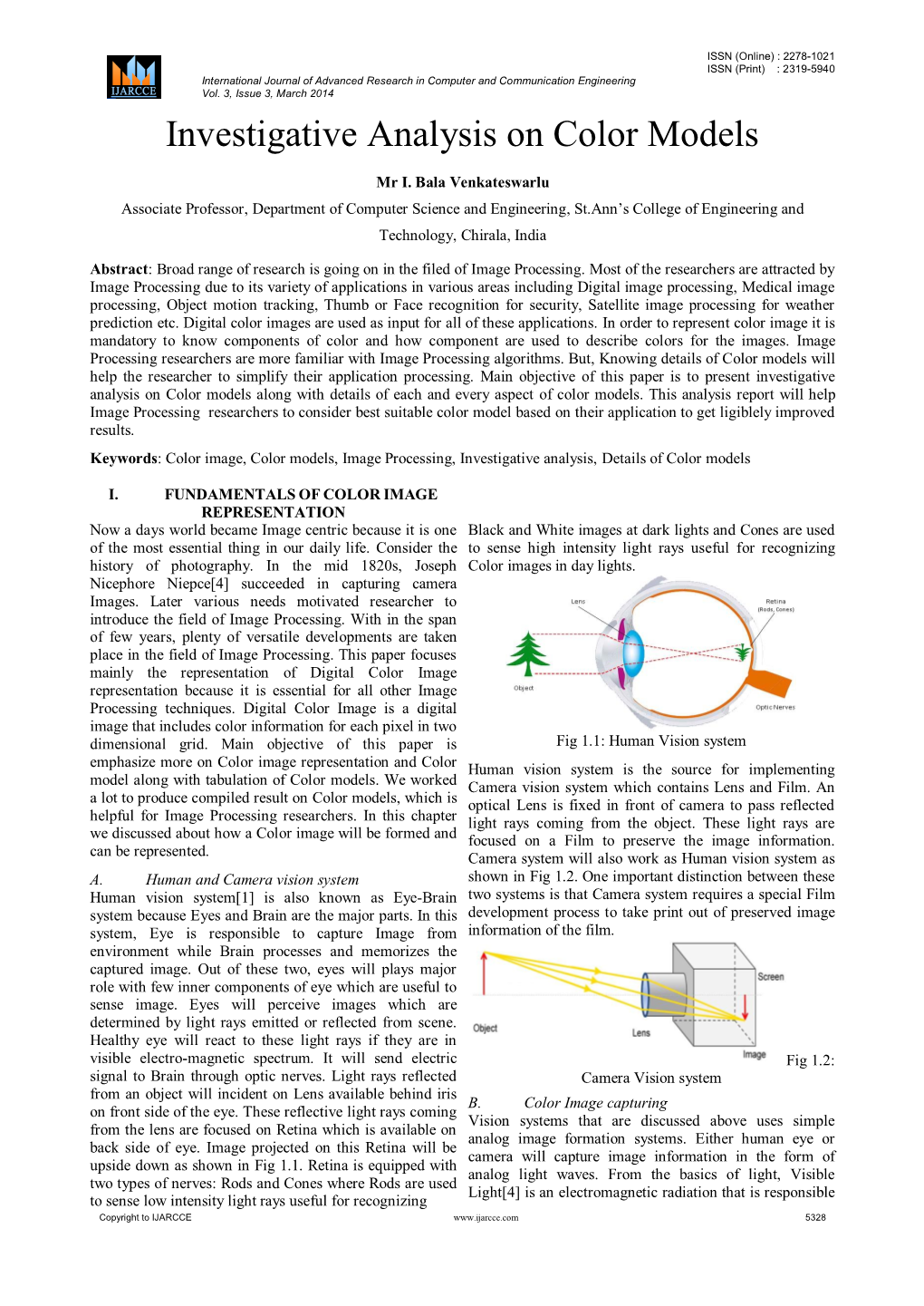 Investigative Analysis on Color Models