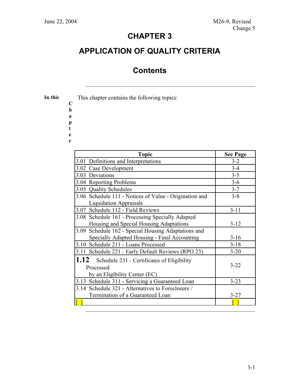 Application of Quality Criteria