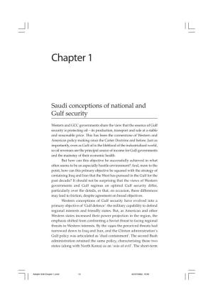 1. Saudi Conceptions of National and Gulf Security