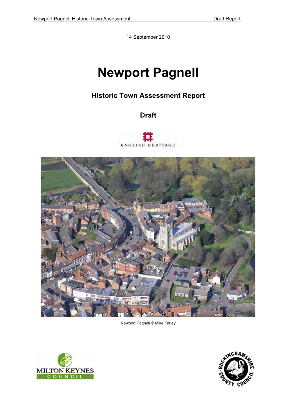 Newport Pagnell Historic Town Assessment Draft Report