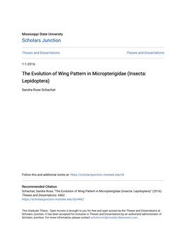 The Evolution of Wing Pattern in Micropterigidae (Insecta: Lepidoptera)