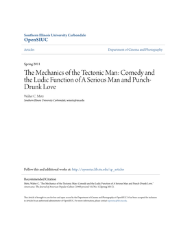 The Mechanics of the Tectonic Man: Comedy and the Ludic Function Of
