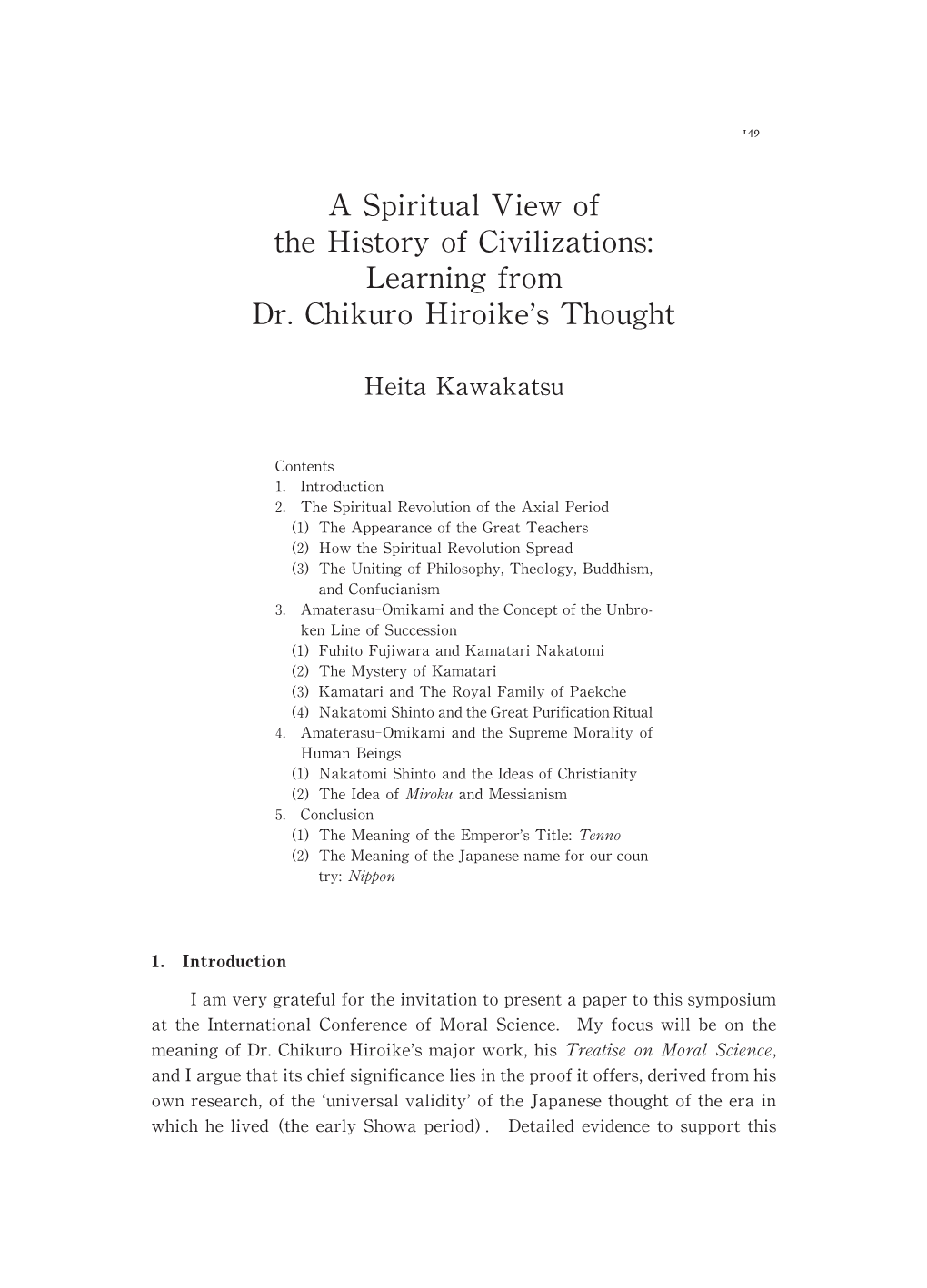 A Spiritual View of Thehistoryofcivilizations: Learning