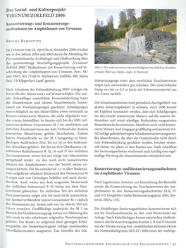 Das Sozial- Und Kulturprojekt VIRUNUM/ZOLLFELD 2006 Konservierungs- Und Restaurierungs- Maßnahmen Im Amphitheater Von Virunum
