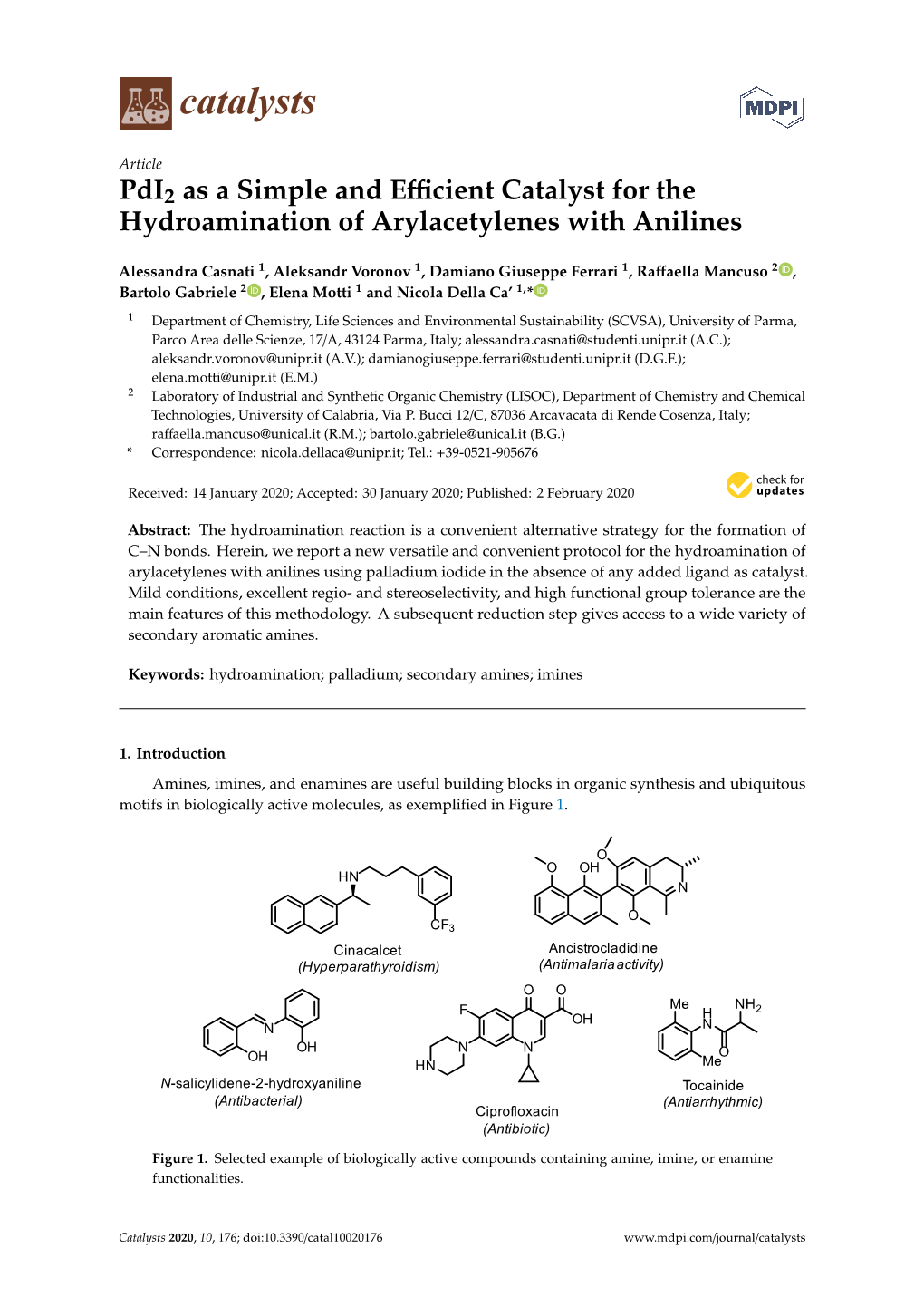 Pdi2 As a Simple and Efficient Catalyst for the Hydroamination Of