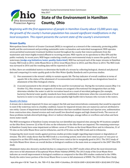 State of the Environment in Hamilton County, Ohio