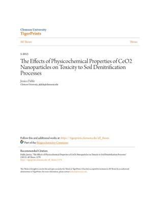 The Effects of Physicochemical Properties of Ceo2 Nanoparticles on Toxicity to Soil Denitrification Processes" (2013)
