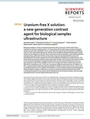 Uranium-Free X Solution