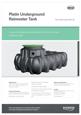 Platin Underground Rainwater Tank Technical Guide SW 25