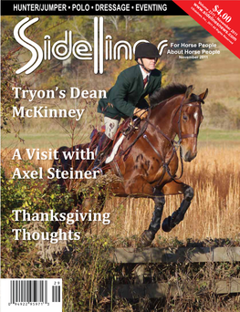 Tryon's Dean Mckinney a Visit with Axel Steiner Thanksgiving Thoughts
