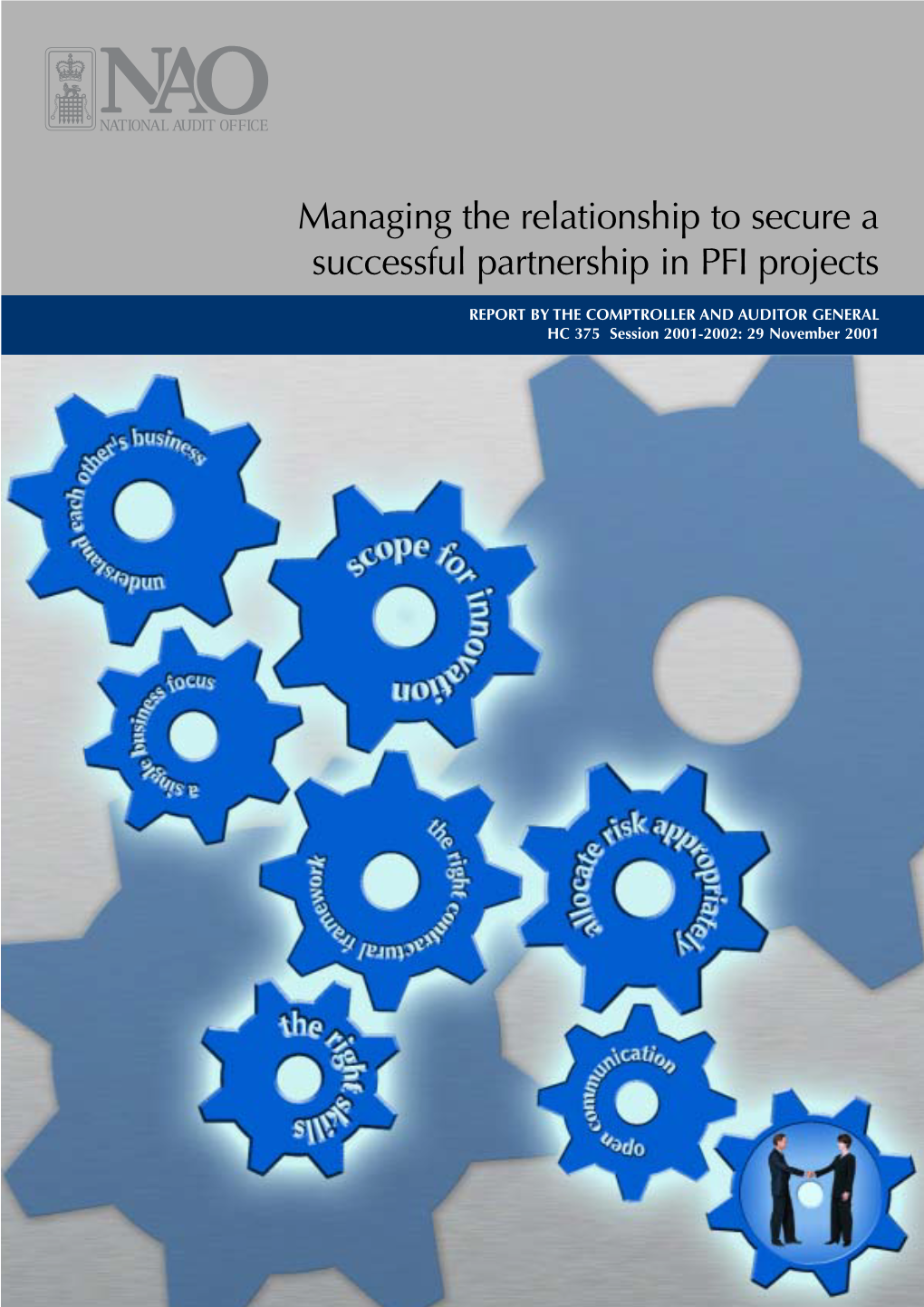 Managing the Relationship to Secure a Successful Partnership in PFI Projects