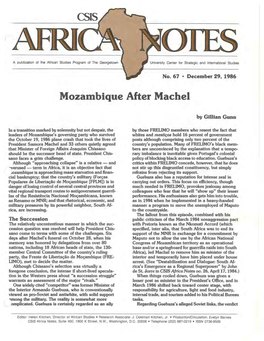 Mozambique After Machel