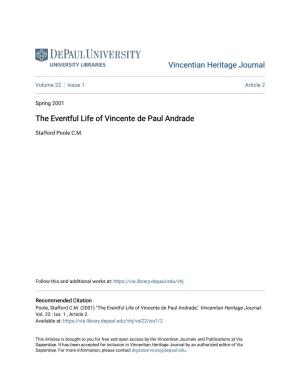 The Eventful Life of Vincente De Paul Andrade