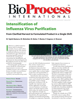 Intensification of Influenza Virus Purification from Clarified Harvest to Formulated Product in a Single Shift