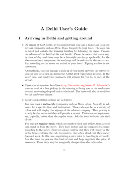 A Delhi User's Guide
