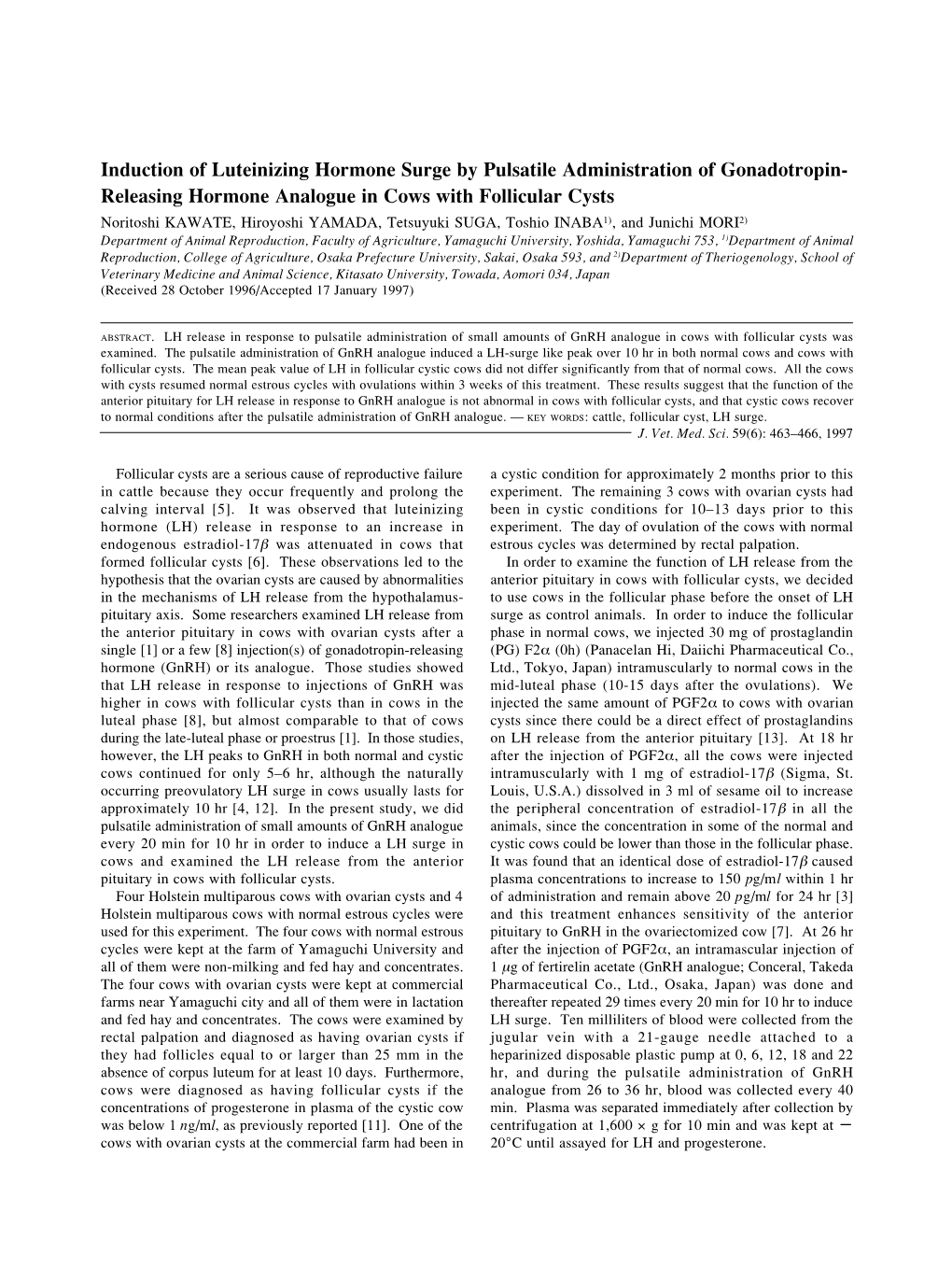 Induction of Luteinizing Hormone Surge by Pulsatile Administration of Gonadotropin