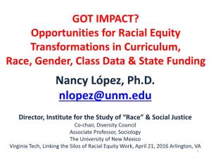 Nancy López, Ph.D. Nlopez@Unm.Edu