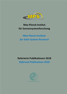 Max-Planck-Institut Für Sonnensystemforschung Max