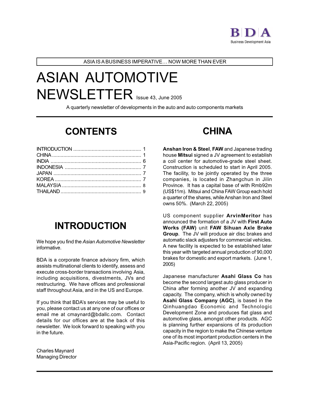 Asian Auto Newsletter Mar 2005