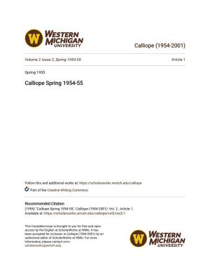 Calliope Spring 1954-55