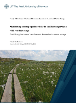 Monitoring Anthropogenic Activity in the Hardangervidda Wild Reindeer Range Possible Applications of Crowdsourced Strava-Data in Remote Settings